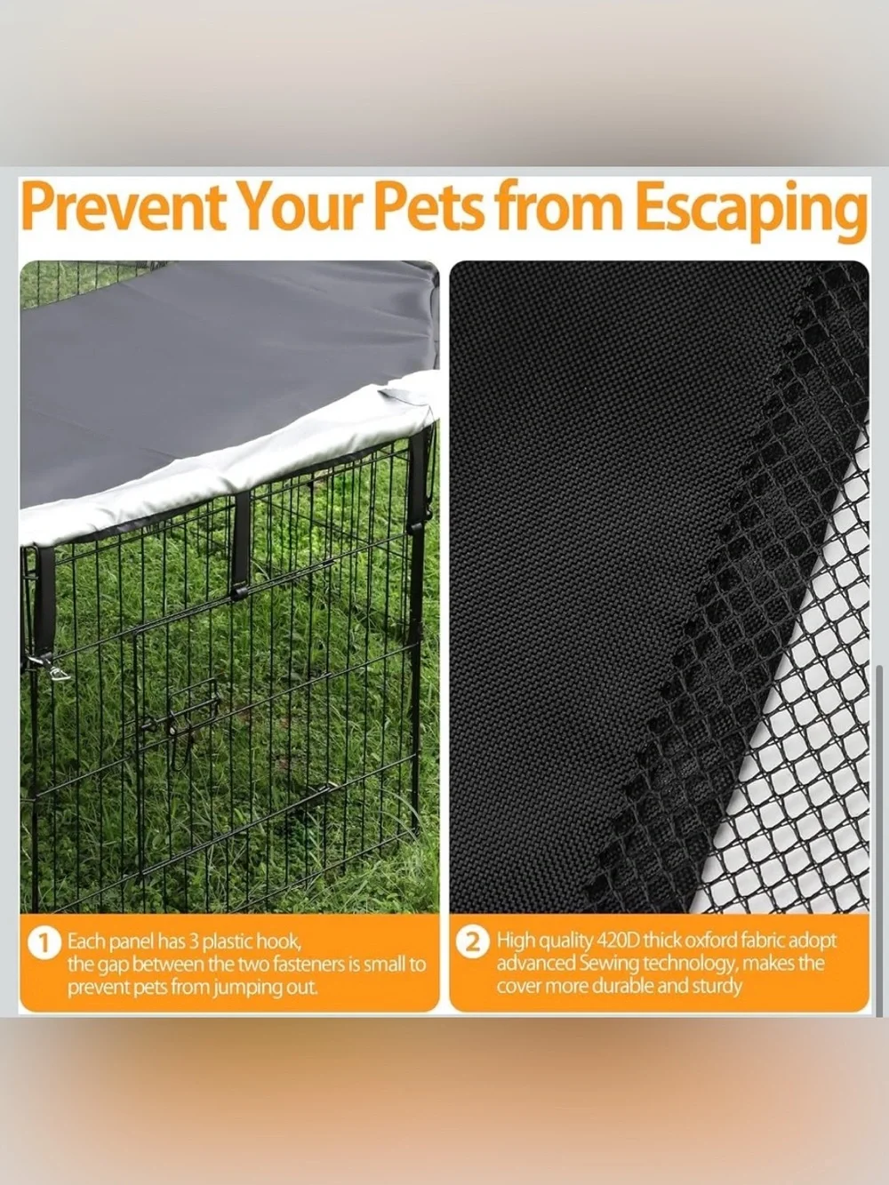 PJYuCien Playpen Top Cover for 24